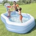 thumbnail image 2 of Intex - Children's Pool With Basketball Basket, 100 '' x 74 '' x 51 '', Ball Included, Blue, 2 of 2