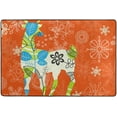 thumbnail image 4 of Dreamtimes Unique Leaves Deer Non-Slip Area Rug 36"x24", Winter Snowflakes Floor Carpet Comfort Floor Mats Decor for Indoor Front Porch,Living Room, Bedroom,Kitchen, 4 of 7