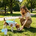 thumbnail image 4 of Pet Cooling Evaporative Vest, Water Activated Breathable Summer Sun Protection Jacket Adjustable for Small to Large Dogs,Light Blue,XXXL, 4 of 5