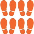 thumbnail image 1 of PATIKIL 6x2.5" Footprint Sticker, 4 Pairs PVC Shoes Floor Decal Sign for Class Decor Stair Guide, Orange, 1 of 6