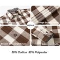 thumbnail image 3 of WARHORSEE Flannel Shirt for Men Long Sleeve Regular Fit Button Down Casual Plaid Shirt, 3 of 12