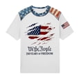 thumbnail image 3 of DHFJKG T Shirts For Women 4Th Of July Relaxed Fit Short Sleeve US National Flag Tees 250 Years Of Freedom We The People Top, 3 of 3