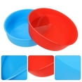 thumbnail image 2 of MasteelfCA 2PCS 8 Inch DIY Silicone Mousse Plates Cake Pan Comal Round Baking Mold Nonstick Bakeware for Pudding Dessert Fruit Pie (Random Color), 2 of 8