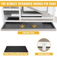 thumbnail image 2 of PETSCOSSET Guinea Pig Cage Indoor, Large Small Animal Cage on Wheels with Ramp & Hideout, Easy Clean Hamster Cage with Deep Pull-Out Tray, 2 of 6