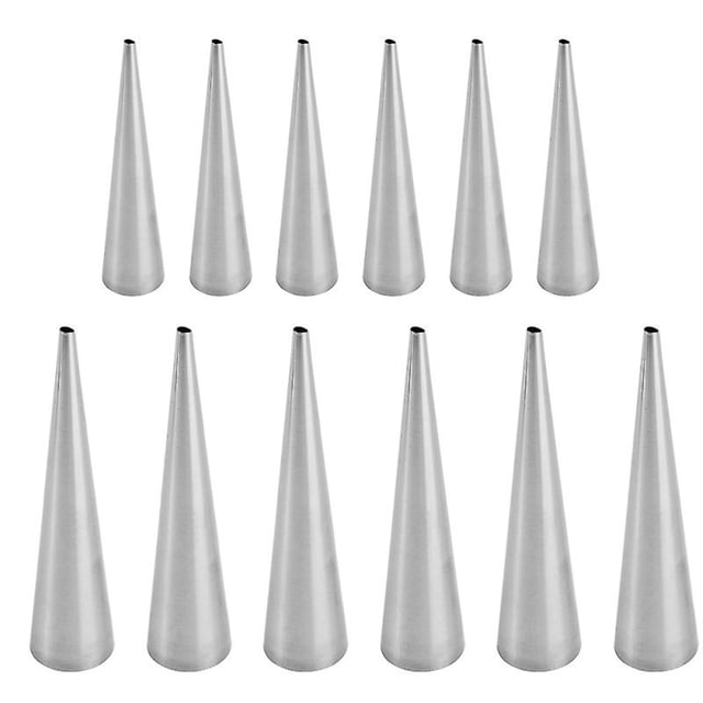 12 moldes para cannoli.