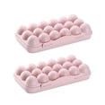 thumbnail image 4 of OUNONA 2Ud Caja Para Guardar Huevos Plástica Rosa Con 18 Espacios Apilable Para Refrigerador Y Organizado, 4 of 8