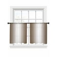 thumbnail image 2 of Brown White Ombre Semi Sheer Curtains 54 Inch Length 2 Panels Set, Vintage Minimalist Country Gradient Sheer Kitchen Curtain Privacy Voile Window Curtain for Living Room Bedroom Rod Pocket Drapes, 2 of 7