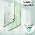 thumbnail image 3 of JETech Case for iPad Mini 5/4 (7.9-Inch 2019/2015 Model) with Pencil Holder, Clear Transparent Back Shell Slim Stand Shockproof Tablet Cover, Auto Wake/Sleep (Matcha Green), 3 of 7