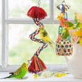 thumbnail image 2 of Percha con forma de cuerda para loros, modelo YIXUND, de Bird Toys, con campana, 2 of 6