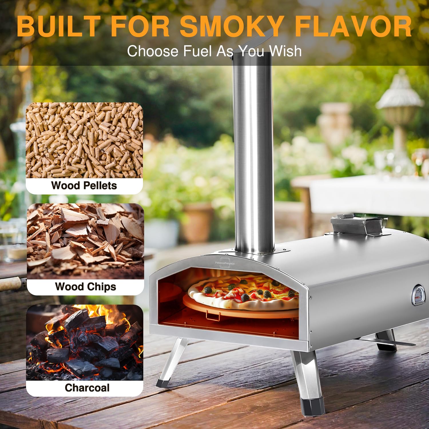 PolarcoForgeco Pizza Oven Outdoor Wood-Fired - 12
