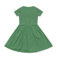 thumbnail image 3 of Uourmeti St. Patrick's Day Sundress for Girls Size 7-8 Bunny Print Short Sleeve Swing Dresses Casual Soft Crew Neck Midi School Party Dress with Pockets, 3 of 6