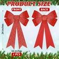 thumbnail image 2 of Guvpev Christmas Tree Topper Bows for Christmas Tree, 16x24 In Glitter Pink Christmas Bows, Glitter Christmas Decorations, Xmas Bows for Indoor Outdoor Home Holiday Party Decorations, 2 of 16