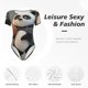 thumbnail image 4 of Fotbe Cartoon Pandas Basketball Body de Mujer con Cuello Redondo y Mangas Cortas, Sin Mangas Ajustado, Suave, Cómodo y Básico-Small, 4 of 7