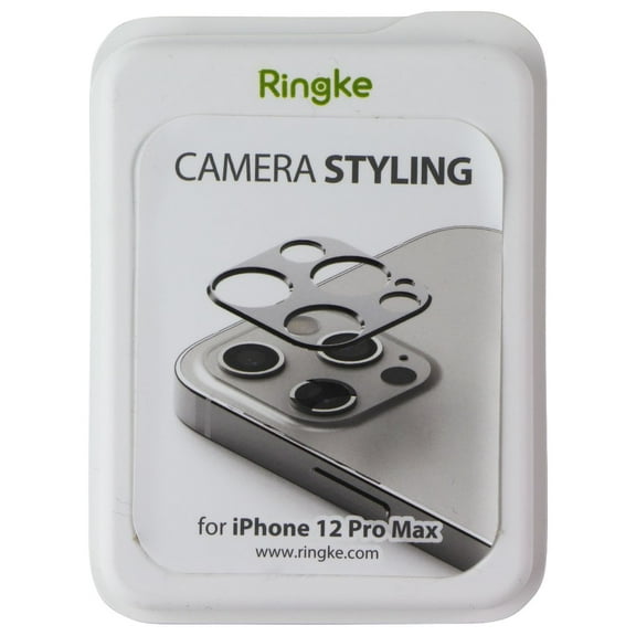 Ringke Camera Styling Compatible with Apple iPhone 12 Pro Max, Aluminum Frame Lens Cover - Silver