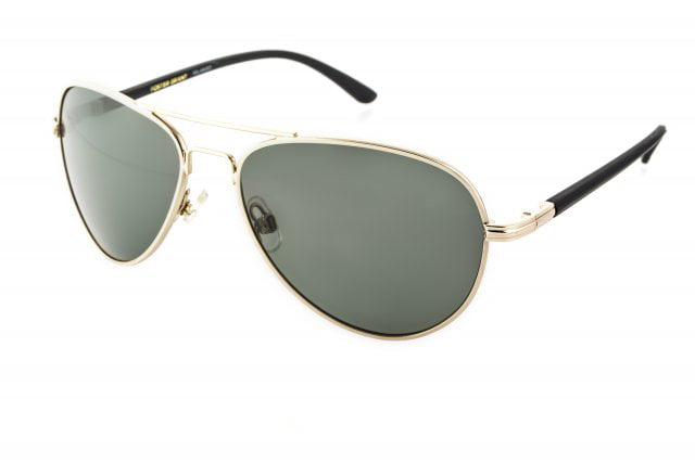 Foster Grant Galley Pilot Men's Polarized Sunglasses Aviator Gold Black ...