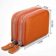 thumbnail image 3 of Bolsa de herramientas Tarjetero plegable delgado para mujer con bolsillo con cremallera Qb01 (naranja), 3 of 3