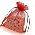 thumbnail image 5 of 100 bolsas de organza con cordón para joyería, dulces, fiestas, bodas, regalos (5 x 7 pulgadas, rojo), 5 of 5