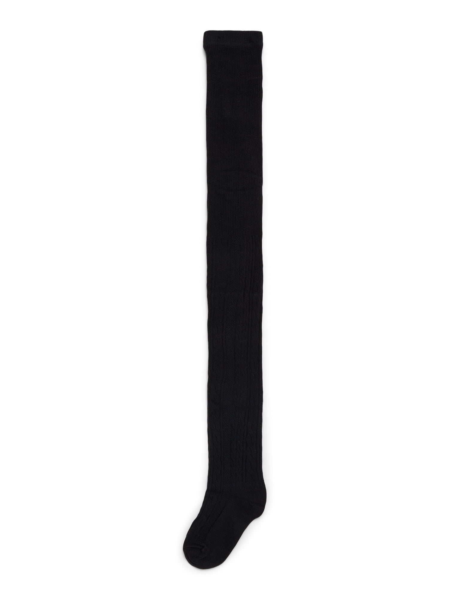 Wonder Nation Girls Cable Ribbed Tights, 2-Pack, Sizes S-L