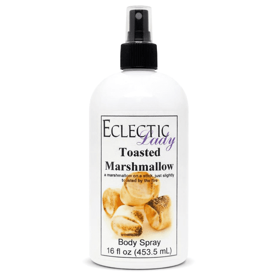 Toasted Marshmallow Body Spray, Eclectic Lady, Hydrating Mist, Unisex, 16 oz
