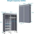 R4C Rolling Garment Rack 6 Tiers Adjustable Heavy Duty Wire Shelving