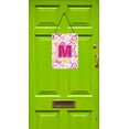 thumbnail image 2 of Letter M Flowers and Butterflies Pink Wall or Door Hanging Prints, 2 of 2