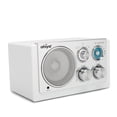 thumbnail image 5 of ahiya Radio Audio Fm Am Multifunction Speaker Button Control Best Reception Wired DC/AC 9V Adaptor or Wireless 4 AA Bateries (Not Included) 5W For Home Kitchen Living Room Table Top White, 5 of 6
