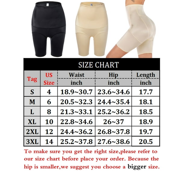 Tummy Control Shapewear For Dresses Slip Shortsunder Boyshorts Anti Chafing  Underwear Shorts Shaping Pants Black M 