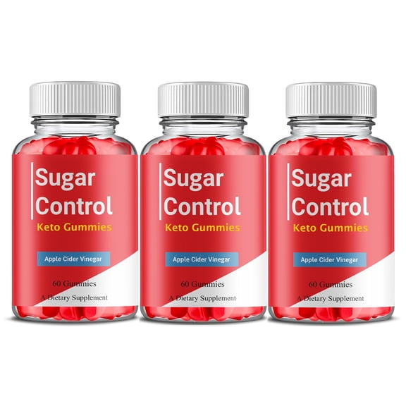 Sugar Control Keto Gummies with Apple Cider Vinegar SugarControl Gummies - 1000mg (3 Bottle Pack)