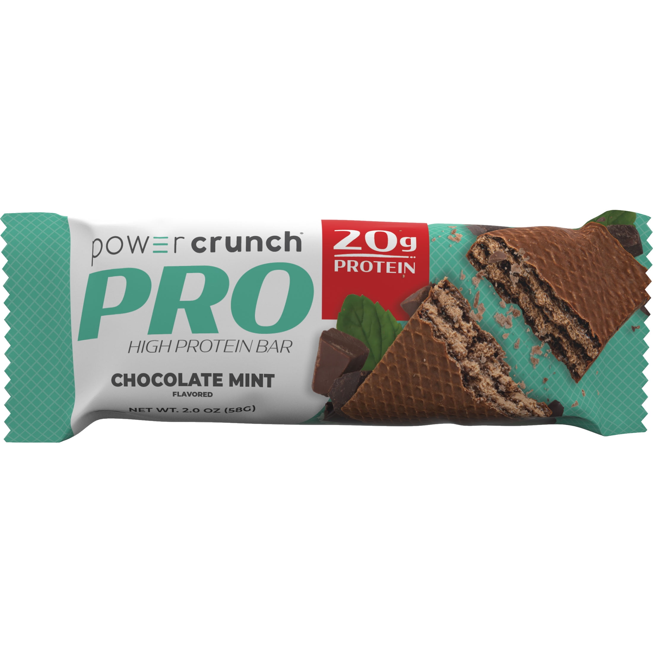(2 pack) Power Crunch PRO High DH Hydrolyzed Whey Protein Bar, Chocolate Mint, 8.2 oz, 4 count