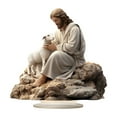 thumbnail image 1 of Decoración navideña de mesa de cordero de Jesús, decoración navideña, decorativa, decoración navideña para vacaciones, fiesta, adorno para sala de, 1 of 8