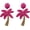 Hot Pink, variant on Palm Tree Raffia earrings Boho Tropical Dangle Earrings for Women Lightweight Natural Grass Jewelry[c2849]
