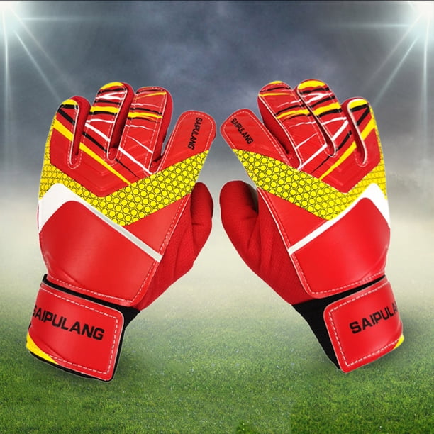 Guantes de fútbol para niños Accesorios deportivos de PU elásticos ajustables (7 rojo) Sywqhk Para Estrenar