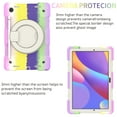 thumbnail image 2 of Samsung Galaxy Tab A8 10.5 Inch Case 2022 SM-X200/X205/X207 Military Grade Silicone w/Pencil Holder - Stand - 360 Degree Swivel Handle - Shoulder Strap Heavy Duty Rugged with Case, Rainbow Purple, 2 of 8
