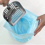 BOS Odor-Sealing Cat Poop Bags for Pet Waste & Kitty Litter - Disposal Bags - Scent-Free (60 bags) [Size: L, Color: Light blue]