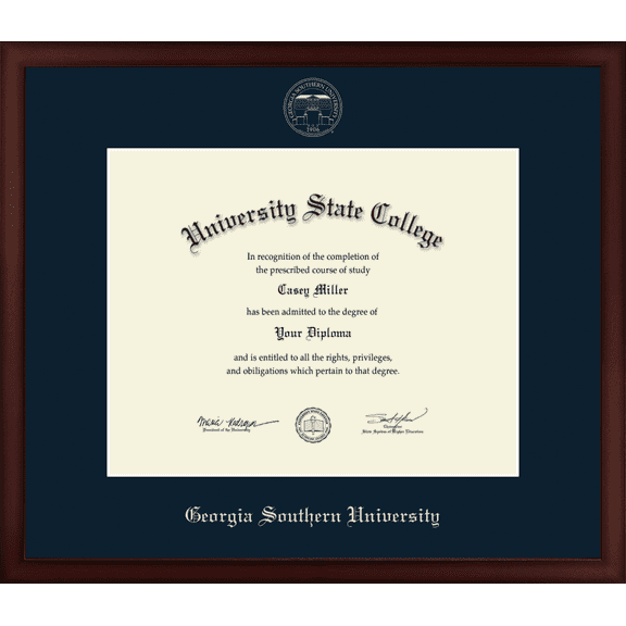 Georgia Southern University Diploma Frame, Document Size 15" x 12"