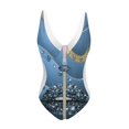 thumbnail image 2 of Aayomet Maillots de Bain Femme Couleur Assortie (Bleu, M), 2 of 4