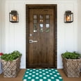 thumbnail image 5 of KLL Teal And White Polka Dot Print Front Door Mat Indoor Outdoor Entrance, Non-Slip Mat All-Weather Doormat Indoor Outdoor Rug Patio Porch Entryway Mat, 23.6''x15.7'', 5 of 7