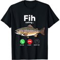 thumbnail image 1 of Fih Calling Remind me Message Decline Accept Phone Call Fish T-Shirt - As Picture - M, 1 of 2