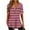 Red, variant on Jewelreauty Women Striped Tunic Tops Button V Neck Short Sleeve Casual T-Shirts Summer Loose Flowy Shirts (S, White)