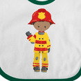 thumbnail image 4 of Inktastic African American Boy, Fireman, Firefighter, Helmet Boys Baby Bib, 4 of 4
