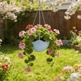 thumbnail image 4 of AYktou Hanging Planters for Indoor Outdoor Plants, 14In Plants Hanging Baskets Watering Hanging Planter with Drainage Holes & Metal Chain, Garden Potted Plants Container Patio Balcony Plants Holder, 4 of 6