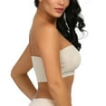 thumbnail image 4 of Double Women Plus Size Strapless Bra Bandeau Tube Removable Padded Top Stretchy, 4 of 4