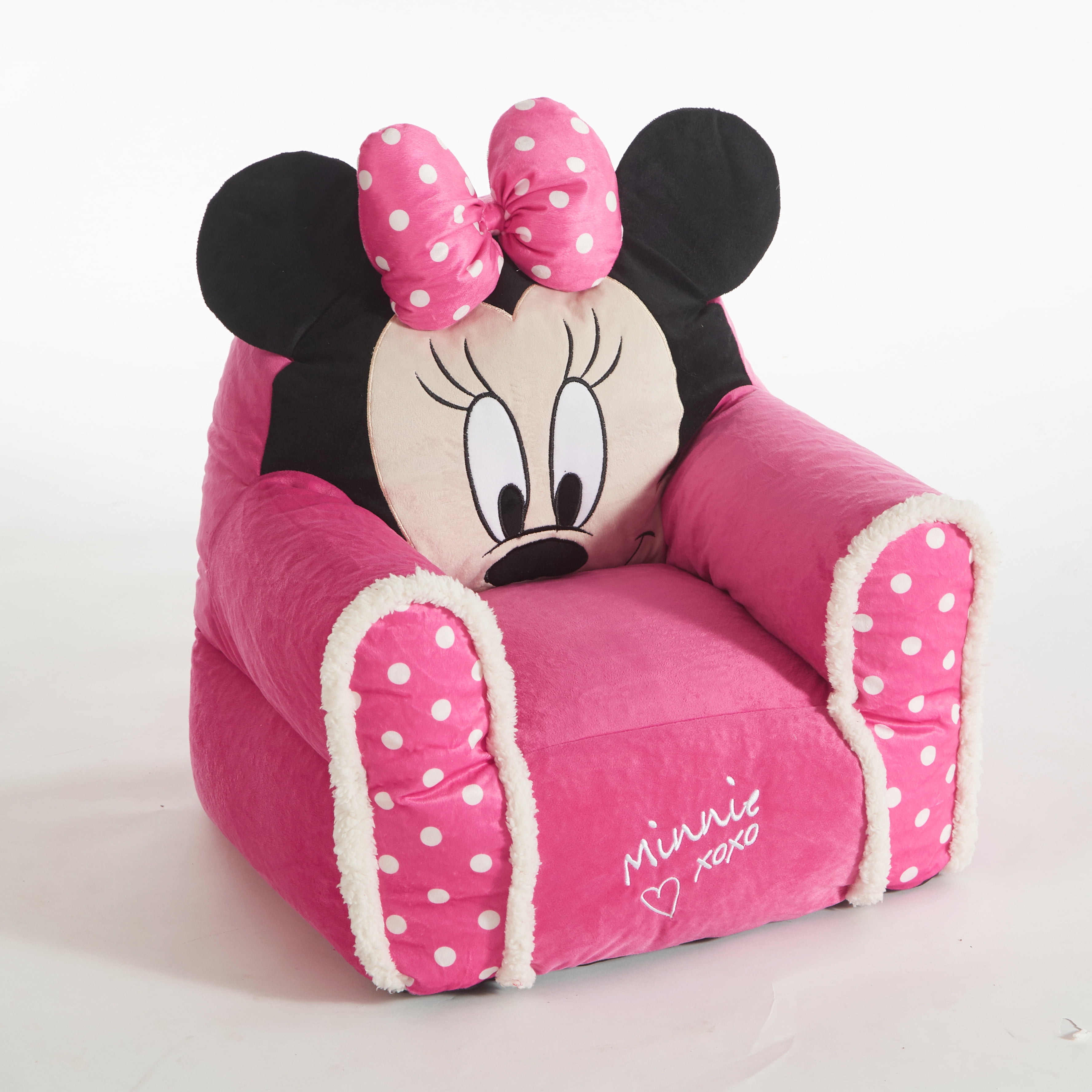 ليس من المألوف رف التدقيق  Disney Minnie Mouse Figural Bean Bag Chair with Sherpa Trim - Walmart.com