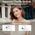 thumbnail image 3 of Auriculares PAXA Bling Open Ear Bluetooth 5.4 inalámbricos plateados, 3 of 7