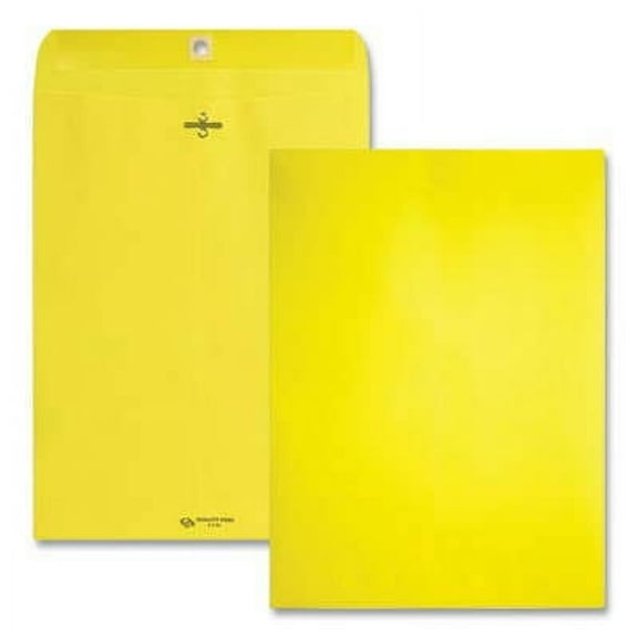 Quality Park Clasp 9 x 12 Envelopes, Yellow, 10 Pack