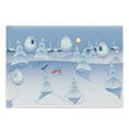 thumbnail image 1 of Cartoon Cutting Board, Nursery Winter Scene at Woodland with Wild Animals Owl Fox and Bunnies, Decorative Tempered Glass Cutting and Serving Board, in 3 Sizes, by Ambesonne, 1 of 2