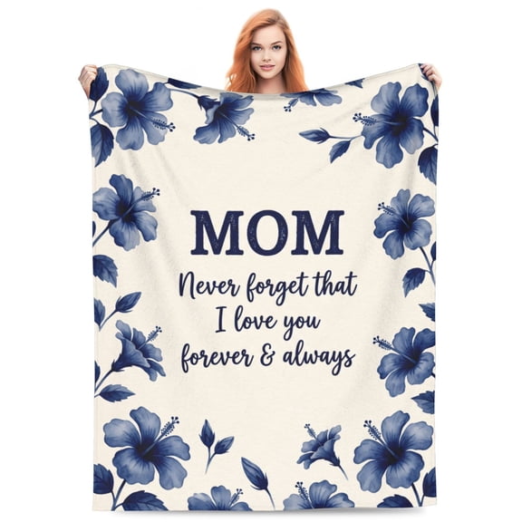 Gifts for Mom, Mom Birthday Gifts, Love Reminder Blanket for Mother, Moms Gift from Daughter Son, I Love You Present for Mommy Mama on Christmas, Mothers Day 50x40