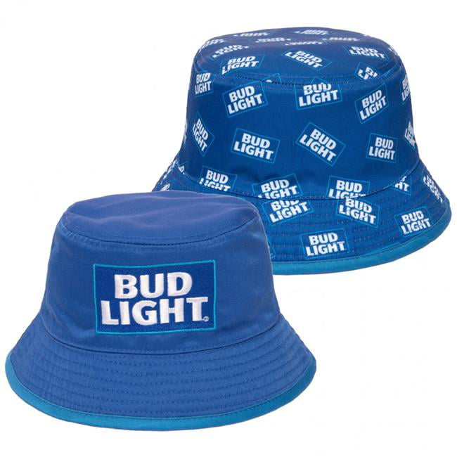 Bud Light Beer Blue Bucket Hat Blue 