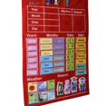 thumbnail image 4 of Kids My Calendar Fabric Wall Hanging Date Weather Chart Children Learning Poster Red, 4 of 8
