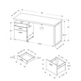 thumbnail image 5 of Kingfisher Lane 60" Computer Desk in Cappuccino and Silver, 5 of 5